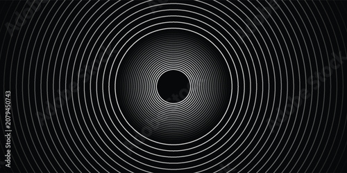Fotografie Create a bold look with a centric circle background featuring vector graphics of sound waves