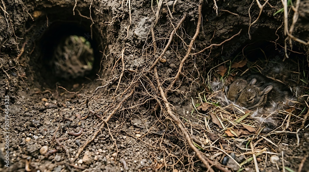 Fototapeta premium Close up of dead tree branches in forest.