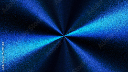 Quadro su tela Futuristic blue light rays emerging from dark core created from thousands of individual dots