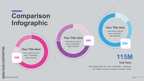 Comparison Infographic Template with Bar Chart