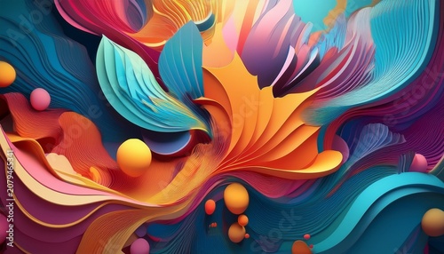 explore the vibrant world of colorful abstract shapes and textures in stunning 3d visualizations