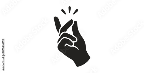 Minimalist Finger Snap Vector Icon