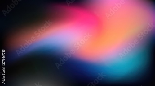 Abstract colorful light streaks in soft blur