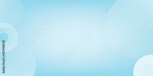 Minimalist pastel colorful banner background, light blue gradient, abstract geometric circle effect, vector illustration