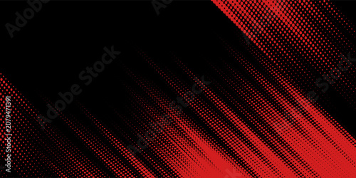 Halftone dots red and blue color pattern gradient grunge texture background. Dot pop art comic sport style vector illustration. modern background