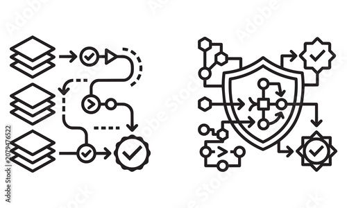 Prompt Engineering Testing Icon Set Vector Design