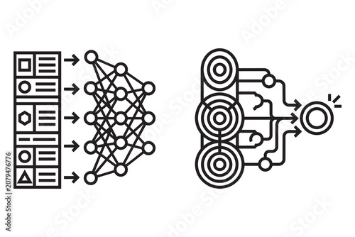 Prompt Engineering Workflow Icon Set Vector Design