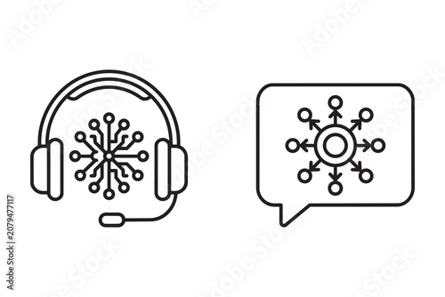 AI Assistant Chatbot Icon Pack Vector Design