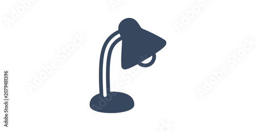Schilderij op canvas Desk Lamp Flat Icon