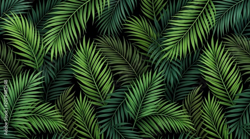 Tropical Palm Leaf Pattern Background for Nature Inspired Design