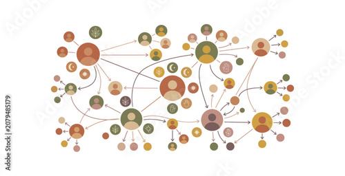 Social Network Connection Infographic