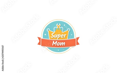Super Mom Crown Logo
