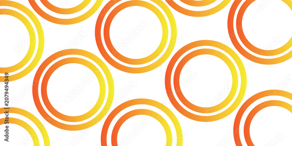 Fototapeta premium Abstract Retro Seamless Pattern with Yellow and Orange Concentric Circles