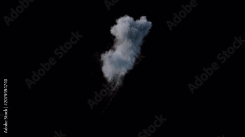 Cinematic Aerial Fire Explosion VFX with Alpha Background