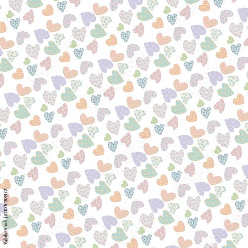seamless floral pattern A heart in a beautiful color