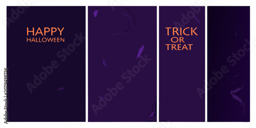 Obraz na płótnie Halloween themed backgrounds with text and ghostly shapes vector illustration