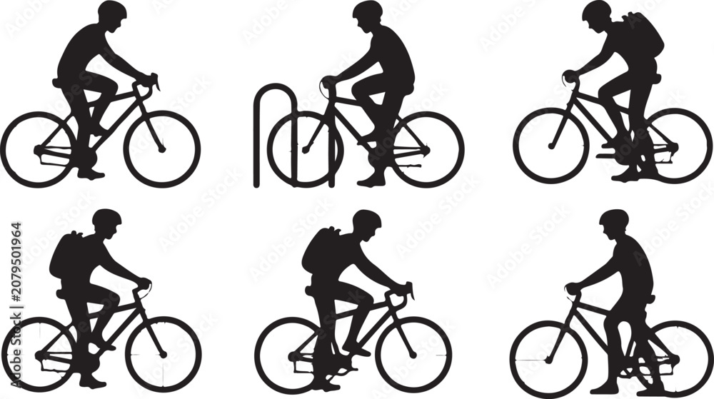 Naklejka premium Cyclist