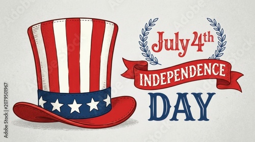 July Fourth Independence Day Banner