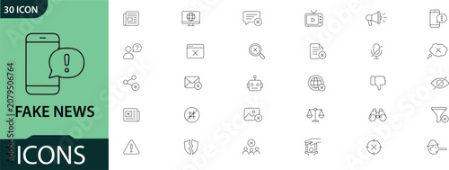Foto Fake news icons set