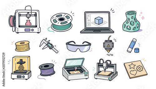 Technology and industrial objects.