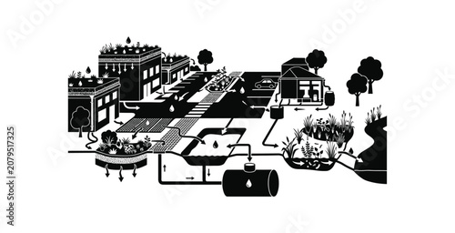 Stormwater Management System Infographic