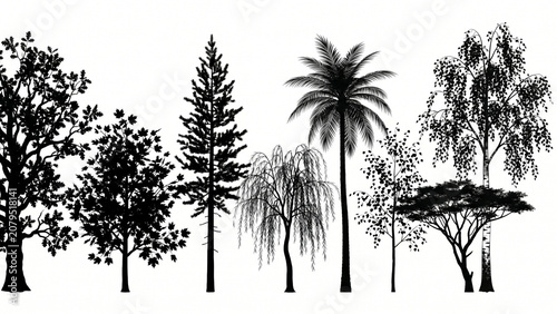 Elegant Palm Tree Shadows, Peaceful Palm Tree Silhouette
