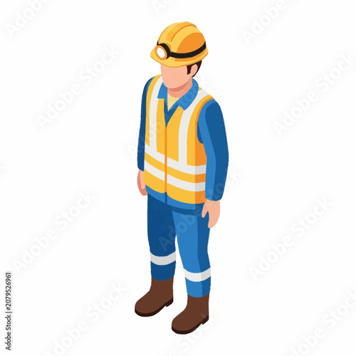 Fényképezés Construction Worker Wearing Safety Gear.