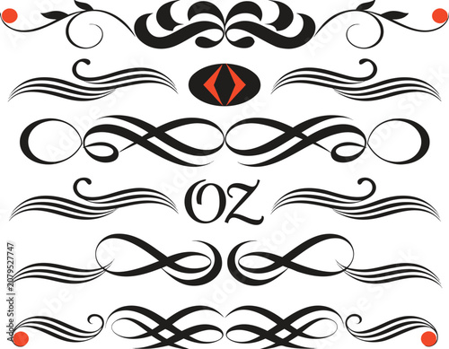 set of decorative elements for design