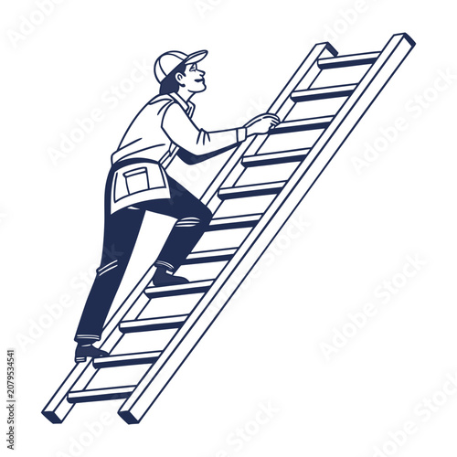 Принти на полотні flat vector roth conversion ladder
