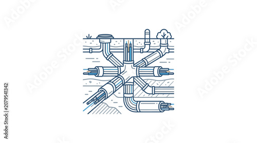 Underground Telecommunications Cable Junction and Conduit System