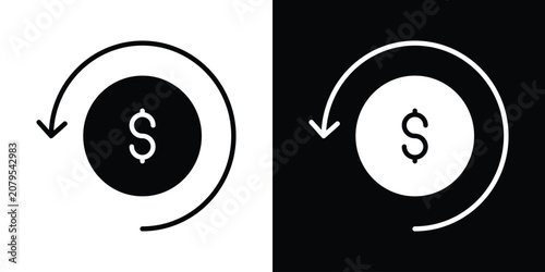 Tableau sur toile Money refund icon