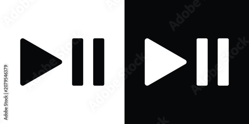 Bild auf Leinwand Play pause icon