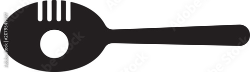 Konstfotografi Spoon with prongs and spaghetti hole Kitchen tool