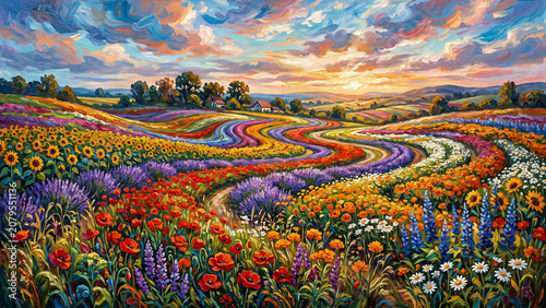 Blooming Garden Masterpiece, Artistic Floral Elegance,
Whispers of Blooming Flowers