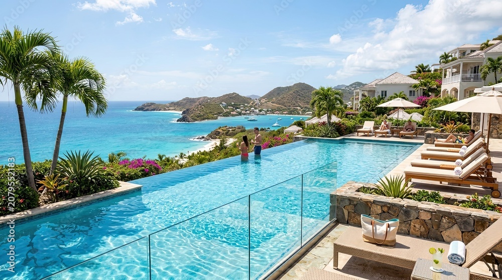 Fototapeta premium swimming pool in hotel