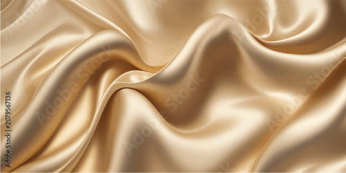 Fotografie Smooth silk fabric folds with glossy shine elegant luxury flowing abstract backg