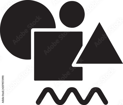 Black geometric shapes icon