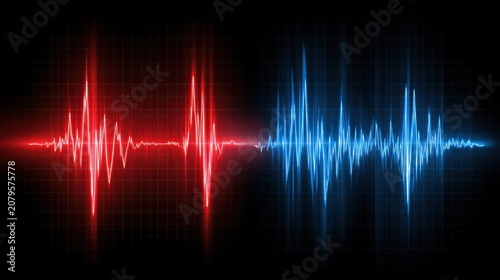 Low Heart Rate Variability Versus High Heart Rate Variability Waveform Comparison Showing Rigid and Natural Rhythms