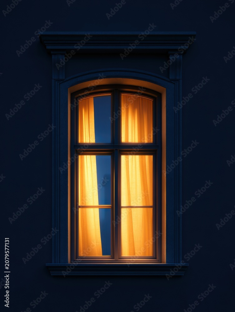 Obraz premium Concept of Therapeutic Window Shown as Warm Light in Dark Building Representing Optimal Activation Zone for Healing and Growth
