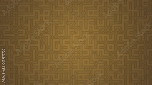 Abstract coffee gold gradient background animation featuring a rounded circuit and maze-like pattern that moves smoothly across the frame.
