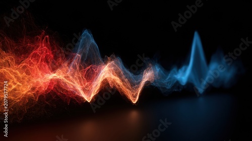 Exploring the Concept of Dysregulation Through Static Noise Transforming Into a Smooth Signal on a Dark Background
