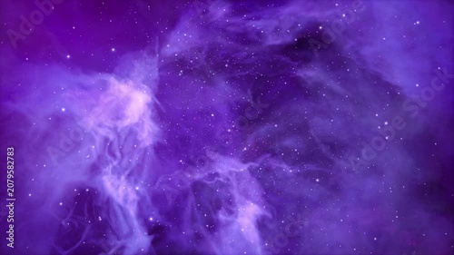 Journey Through a Vibrant Purple Nebula