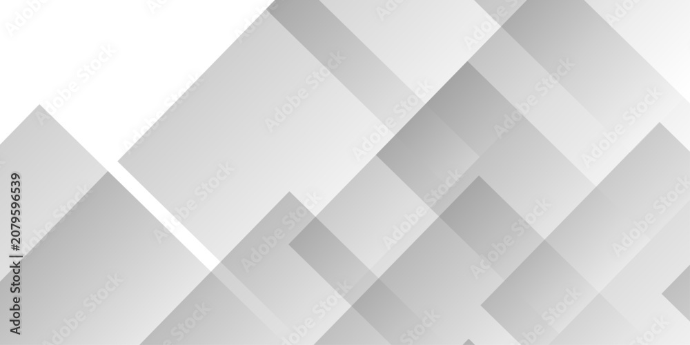 Obraz premium Modern Abstract white background design with layers of textured white transparent material, Minimal geometric white light background triangle black technology vector. Abstract graphic Banner design.