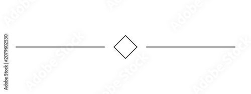 Schilderij op canvas Minimalist line divider with a centered diamond shape