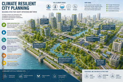 Climate Resilient City Planning Infographic