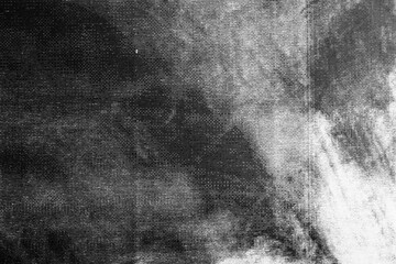 Monochrome macro shot of an inkjet print on a white piece of paper, with interesting patterns and digital textures