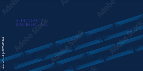 Blue background. Vector abstract, science, futuristic, energy technology concept. Digital image of light rays, stripes lines with blue light over dark blue background