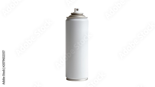 Cuadro en lienzo Isolated blank white aerosol spray paint can mockup, realistic metal cylinder co