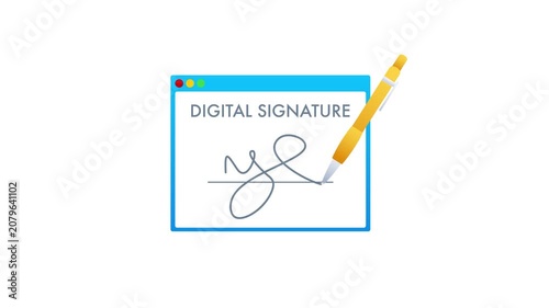 Digital signature animation for document authentication