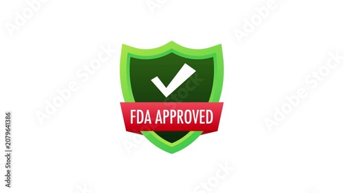 FDA approved green label stamp animation